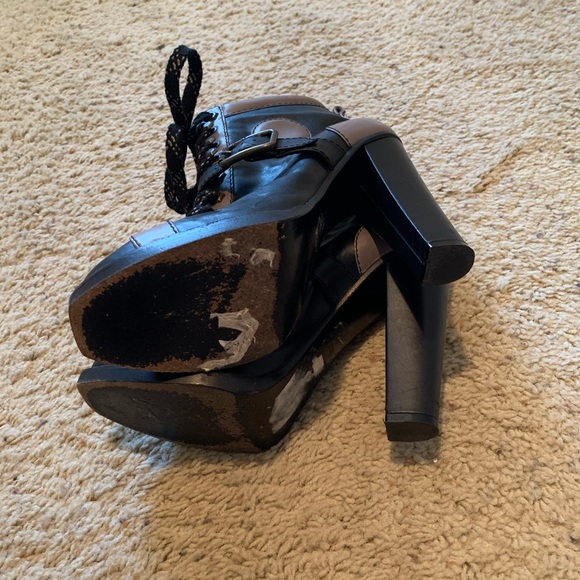 Marc by Marc Jacobs high heel lace up high top leather SOCCER booties, 39 1/2 - Picture 7 of 8